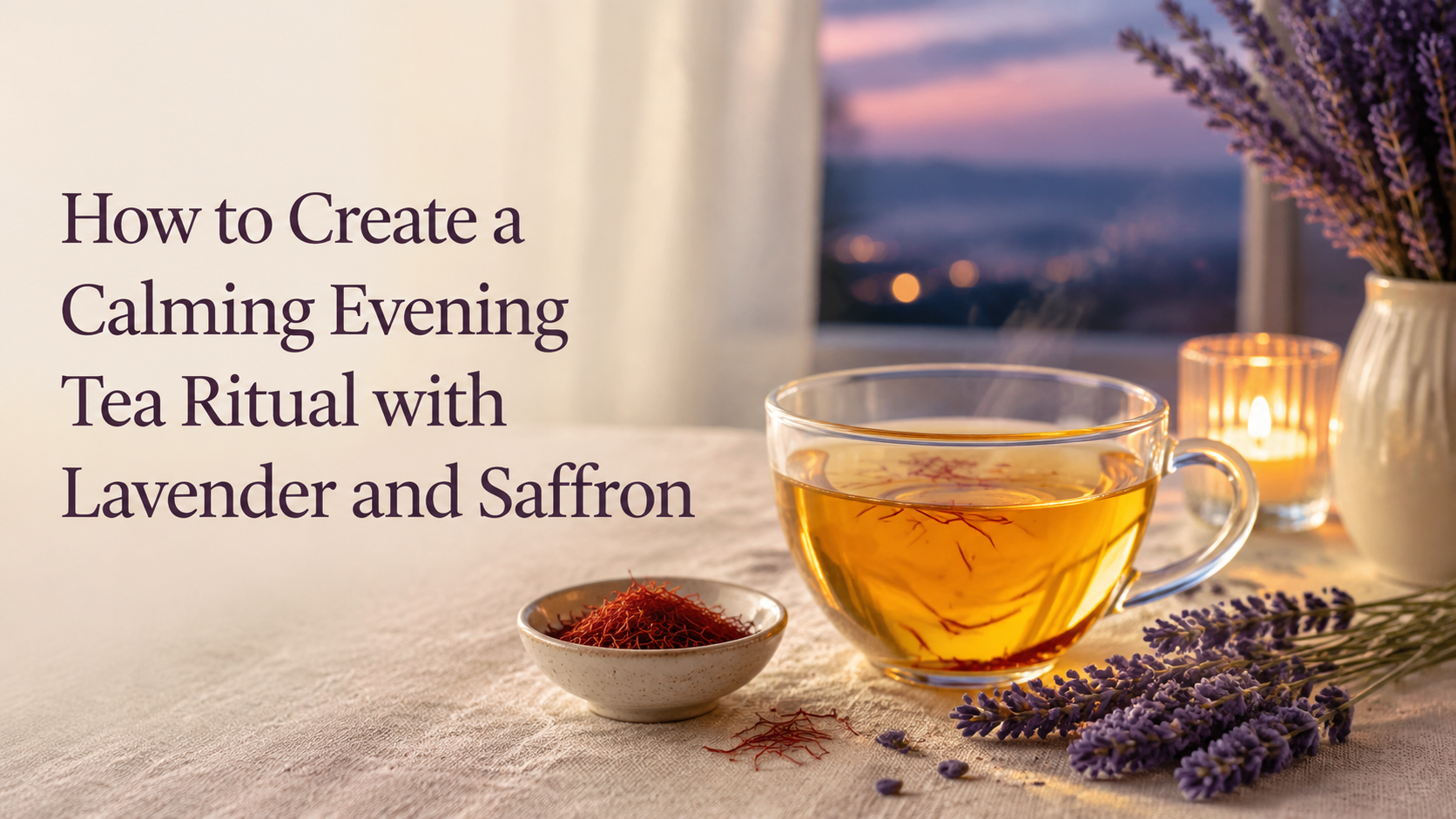 How to Create a Calming Evening Tea Ritual with Lavender and Saffron