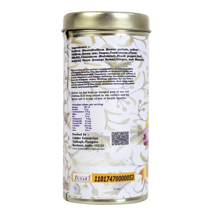 Traditional Kashmiri Kahwa Tea Raw with Saffron
