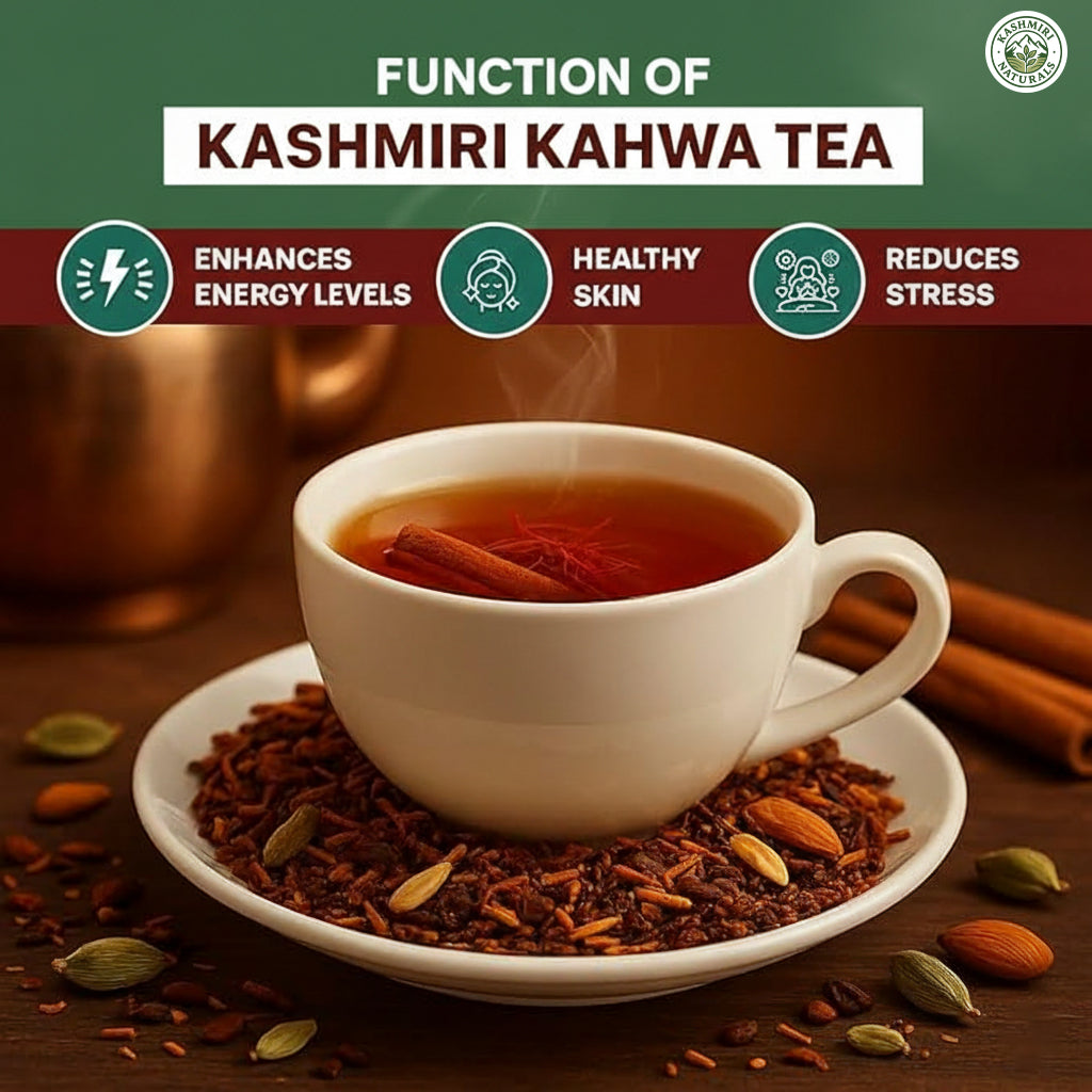 Traditional Kashmiri Kahwa Tea Raw with Saffron