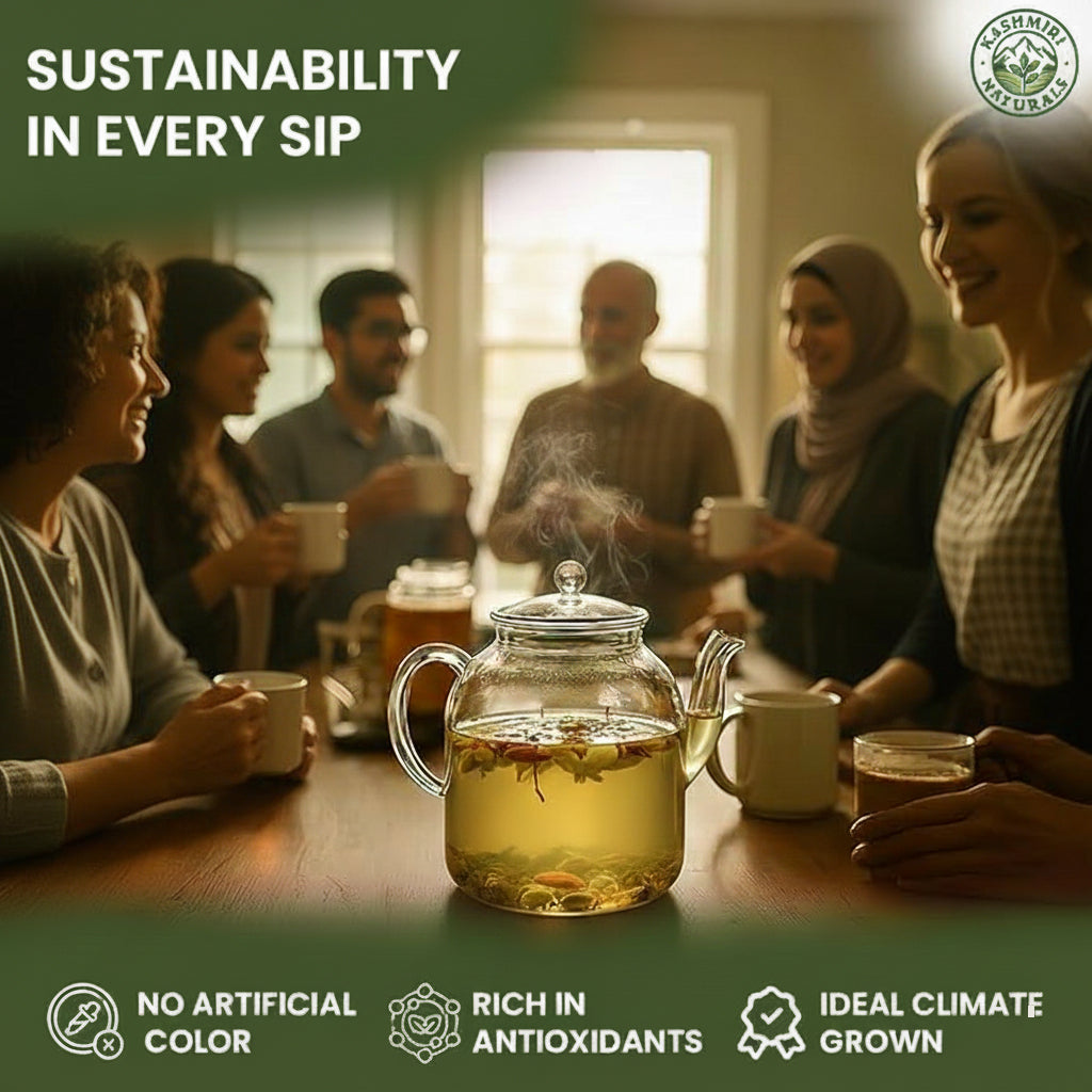 Traditional Kashmiri Kahwa Tea Raw with Saffron