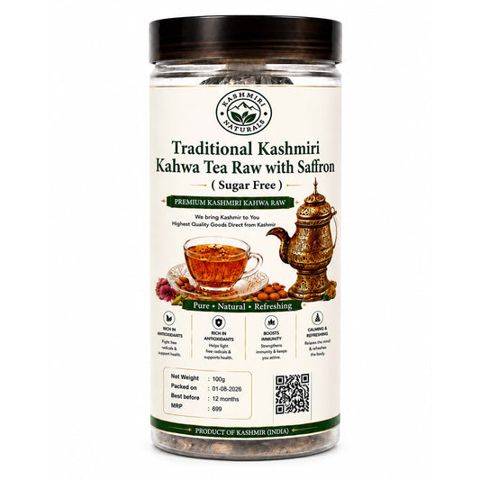 Traditional Kashmiri Kahwa Tea Raw with Saffron
