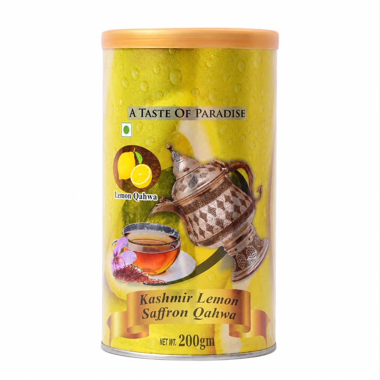 Traditional Kashmiri Lemon Kehwa Tea _ instant mix with sugar and saffron